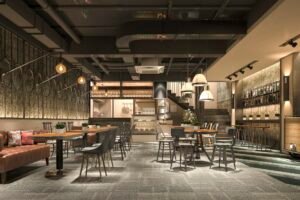 3d Rendering Loft And Luxury Hotel Reception And Cafe Lounge Restaurant 300x200